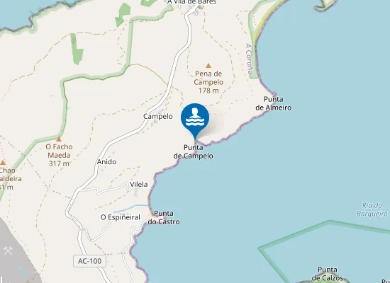 Map of Praia de Campelo