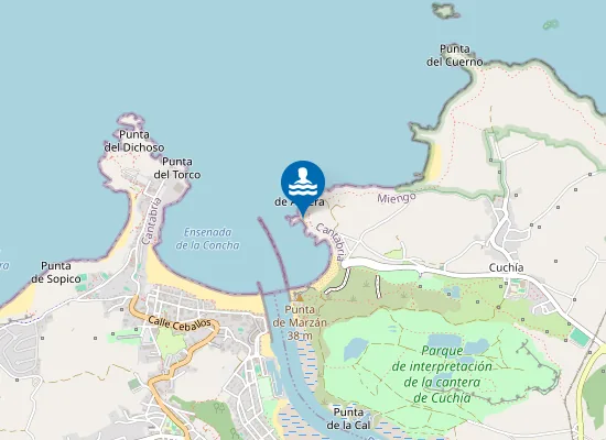 Map of Playa del Huevo frito