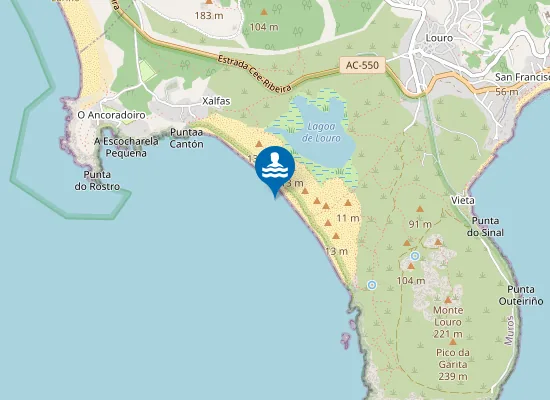 Map of Praia de Area Maior