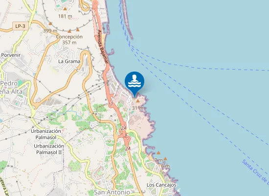 Map of Playa de Los Guinchos