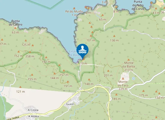 Map of Praia da Barda