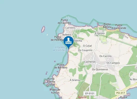 Map of Praia de Castiñeira