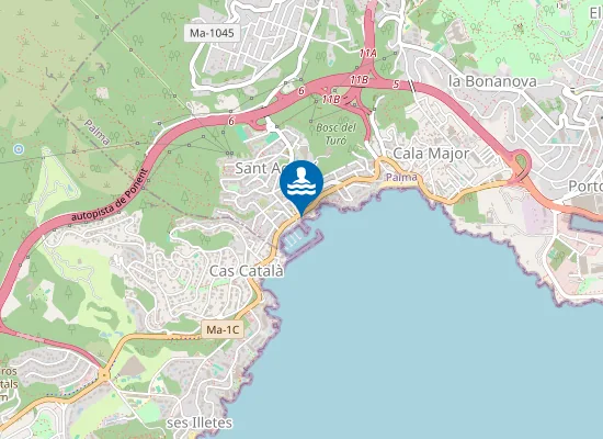 Map of Platja de Calanova