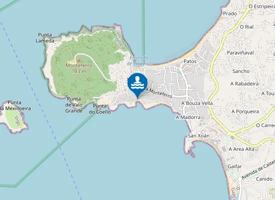 Map of Praia de Ribas Brancas