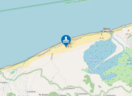 Map of Praia de Baldaio - As Saíñas