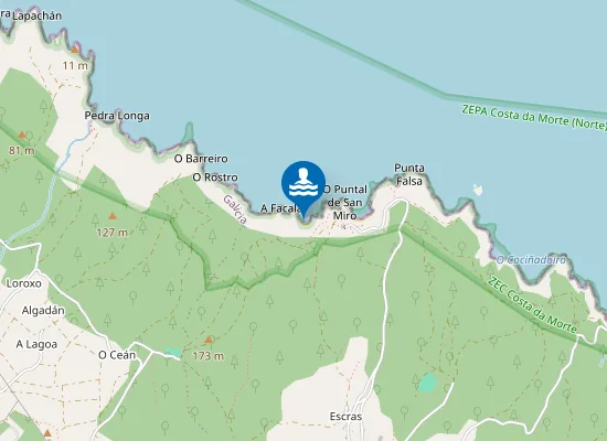 Map of Praia da Rega Grande