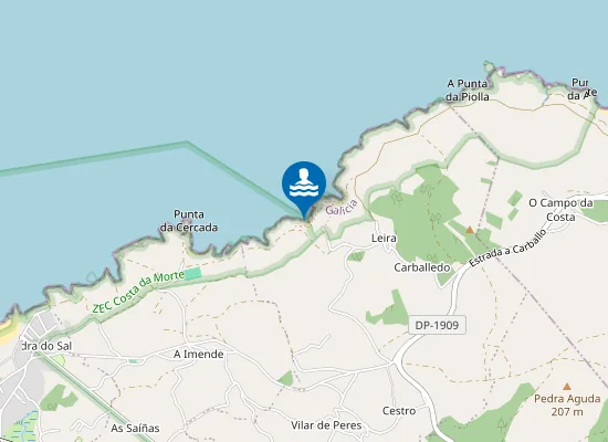 Map of Praia de Leira
