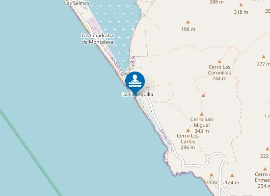 Map of Playa de la Fabriquilla