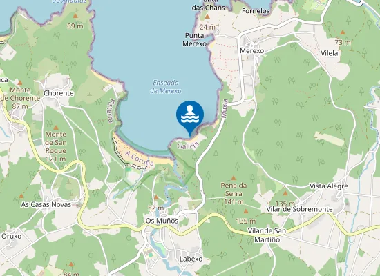 Map of Praia das Raias