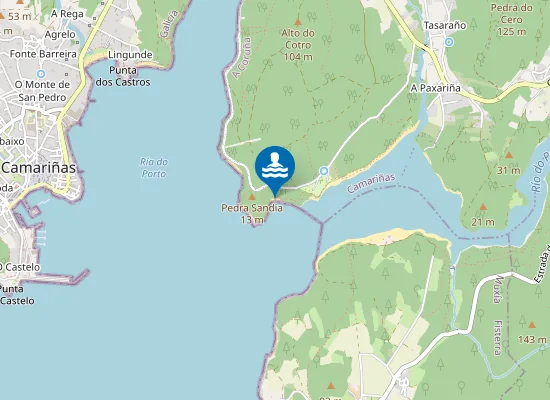 Map of Praia Rego dos Coiros