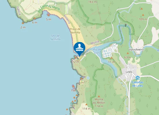 Map of Praia de Lires