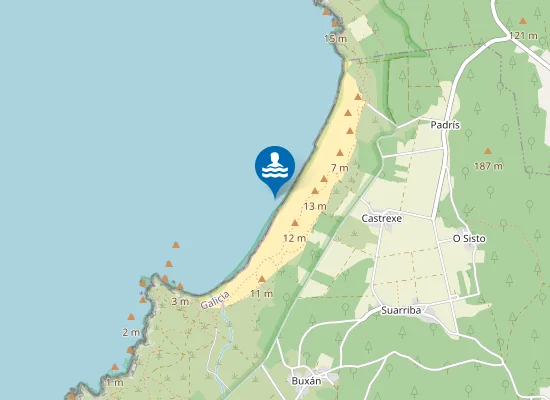 Map of Praia de Rostro