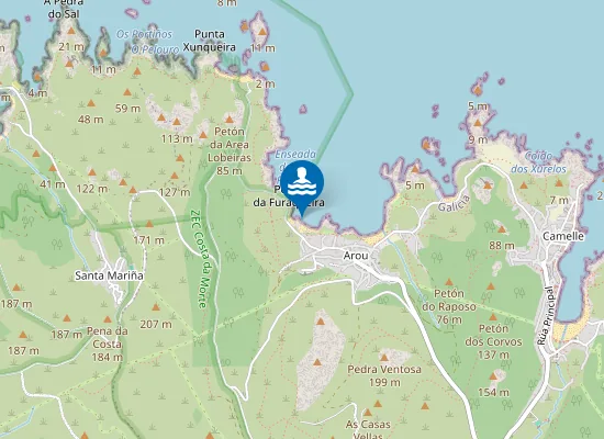 Map of Praia de Braña de Lazo