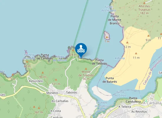 Map of Praia das Vacas