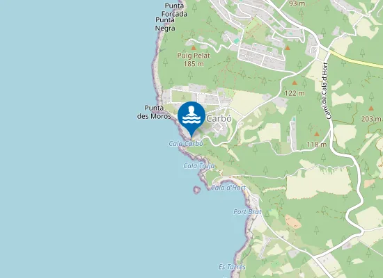 Map of Platja de Cala Carbó