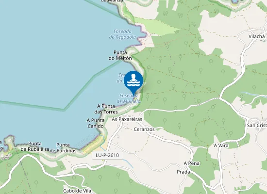 Map of Praia de Muiñelo