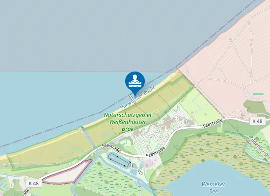 Map of OSTS WEISSENHAEUSER STRAND