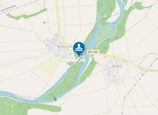 Map of Playa Fluvial Bretocino