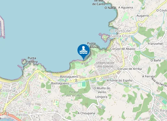 Map of Praia de Bastiagueiriño