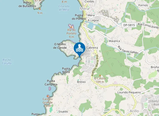 Map of Praia de Canide