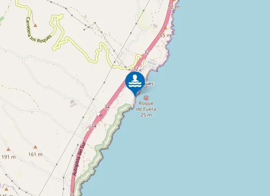 Map of Playa del Chinchorro