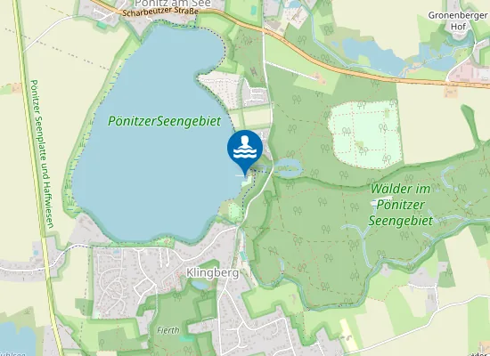 Map of POENITZER SEE KLINGBERG BADEANSTALT