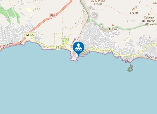Map of Playa Cabezo del Mojón