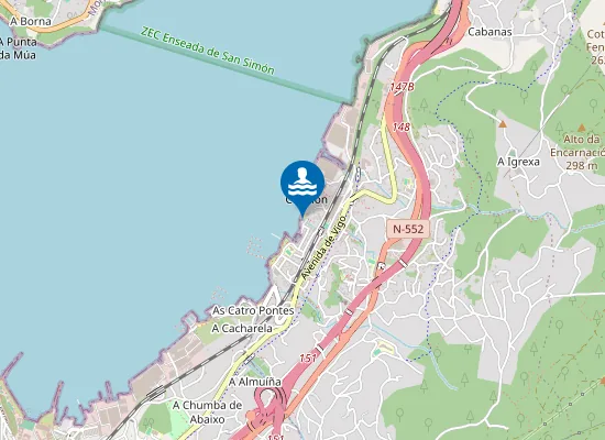 Map of Praia de Penedos