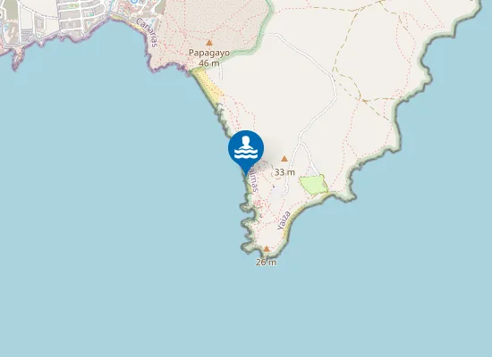 Map of Playa de los Boluditos