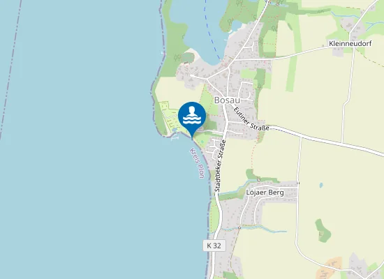 Map of GR PLOENER SEE BOSAU AM CAMPINGPLATZ