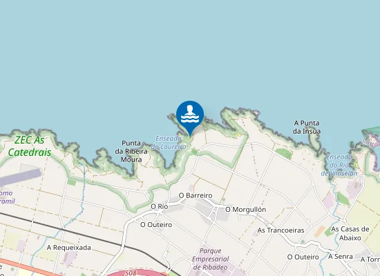 Map of Praia da Areosa