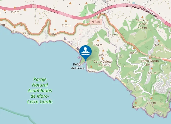 Map of Cala de las Doncellas