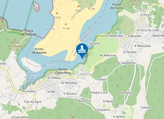 Map of Praia Do Pendón