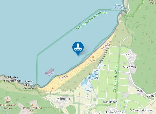 Map of Praia de Traba