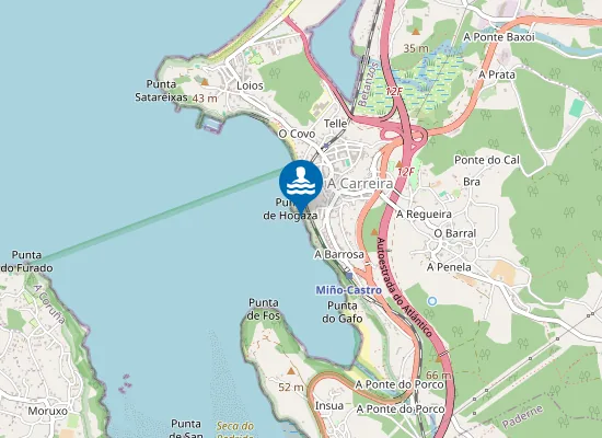 Map of Praia de Sumiño