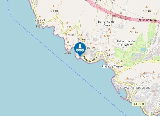 Map of Playa de Los Frailes