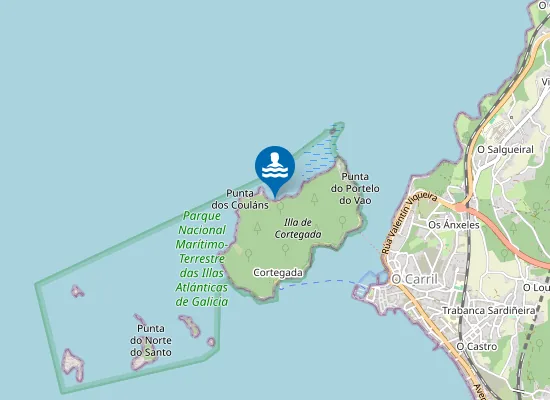 Map of Praia Do Fradiño