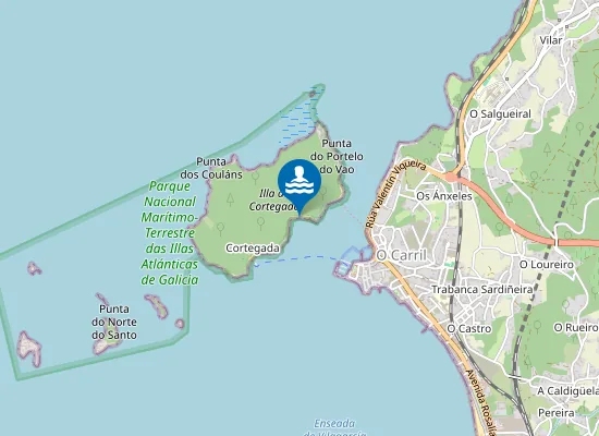 Map of Praia de Sartaxéns
