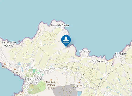 Map of Playa Caleta de Abajo