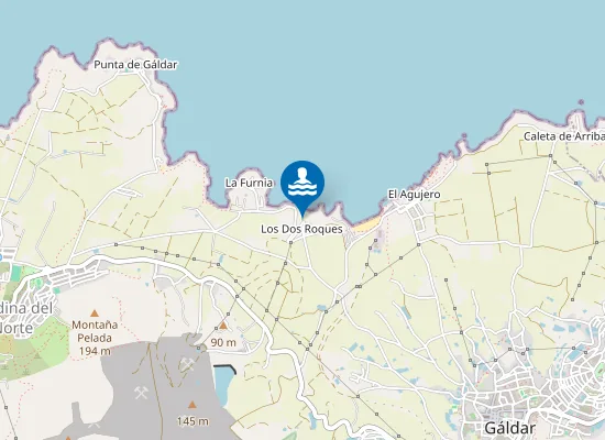 Map of Playa Dos Roques
