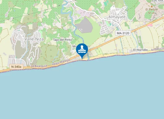 Map of Playa de Almayate