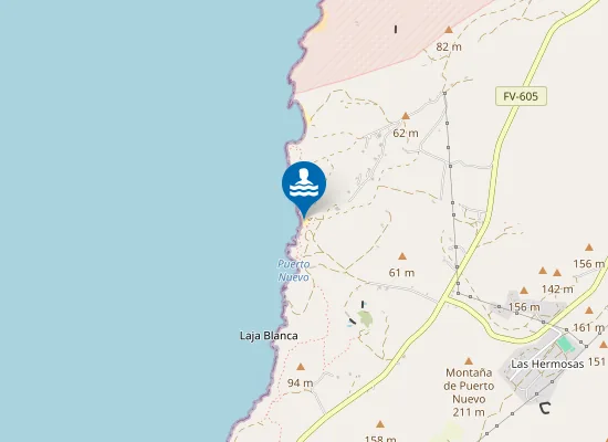 Map of Playa de las Hermosas