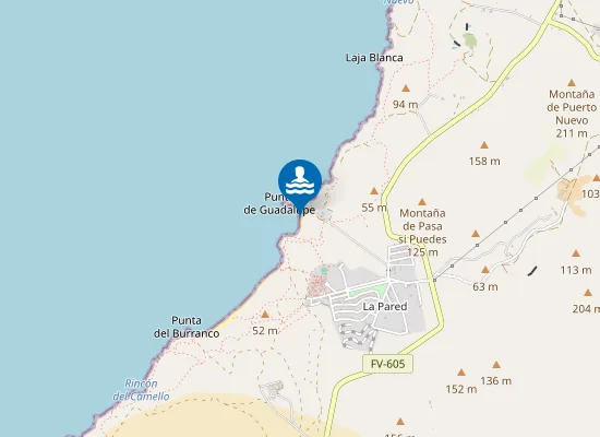 Map of Playa de la Pared