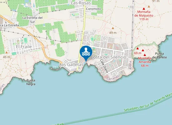 Map of Playa de LA BALLENA