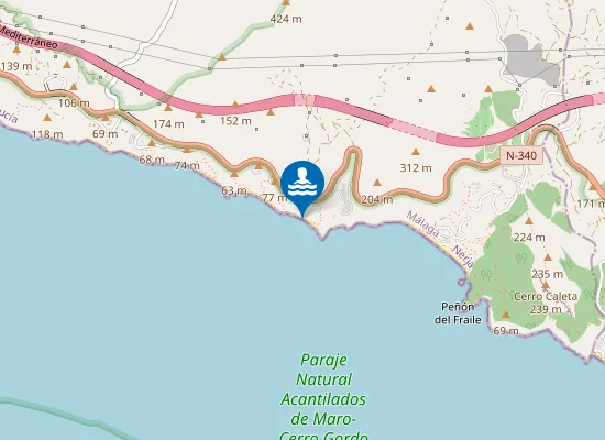 Map of Cala del Pino