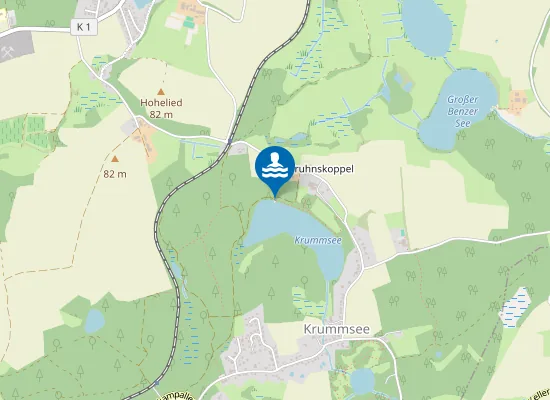 Map of KRUMMSEE BADESTELLE KRUMMSEE