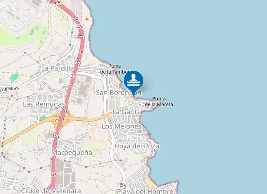 Map of Playa de Los Palos