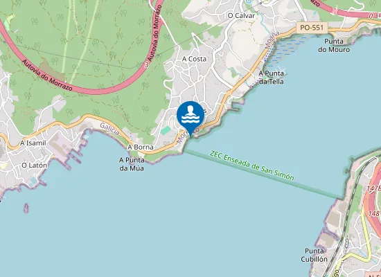 Map of Praia de Fontán