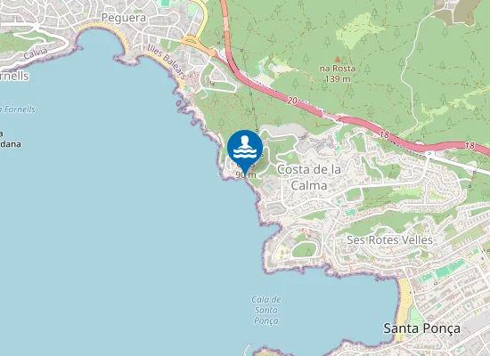 Map of platja de la Punta dels Gats