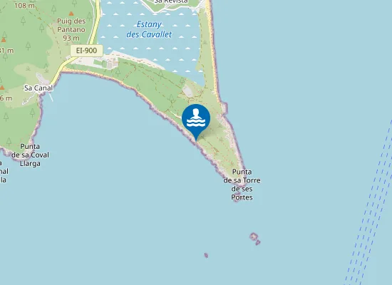 Map of Cala Ses Salines